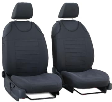 Saferide Autositzbezüge Universal Schonbezüge kompatibel mit Iveco Daily III Grau Vorne PKW 1+1 Vordersitze