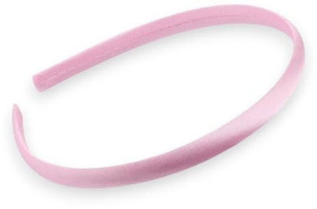 Generic Serre-tête fin recouvert de satin uni dans des tons pastel. 1 cm (rose pastel)