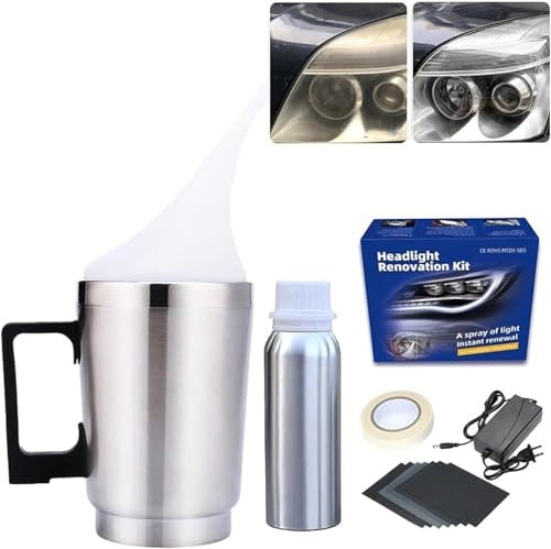 Vapor Headlight Restoration Kit,2024 New Auto Headlight Vapor Renovation Kit,Atomizing Cup Headlight Vapor Renovation Tool,Car Headlight Polish Repair Tool for Repair Headlight Yellowing, Oxidation