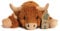 L & P Home & Gifts Recycled Pet Pals Laying Highland Cow