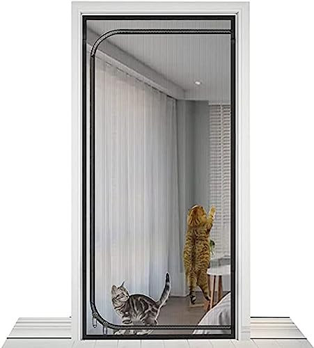 Porte D'écran Porte Moustiquaire Pour Chat S'adapte À La Porte Porte Moustiquaire Résistante Aux Animaux Domestiques Avec Fermeture Éclair Pour Empêcher Les Chiens Et Les Chats De Sortir De La Maison(