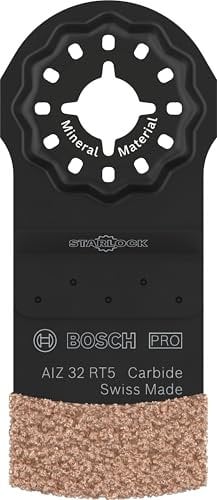 Bosch 1x PRO Multi Material AIZ 32 RT5 Blatt für Multifunktionswerkzeuge (für Mörtel, Porenbeton, Breite 32 mm, Professional Zubehör Multifunktionswerkzeug)