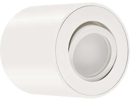 luxvenum LED Aufbaustrahler MR16/GU5.3 12V 7W - 5x dimmbare LED Deckenleuchte, 120° Abstrahlwinkel, 93 CRI, schwenkbar um 30°, Deckenspots für Küche & Wohnbereiche, Farbe Weiß, 4000K