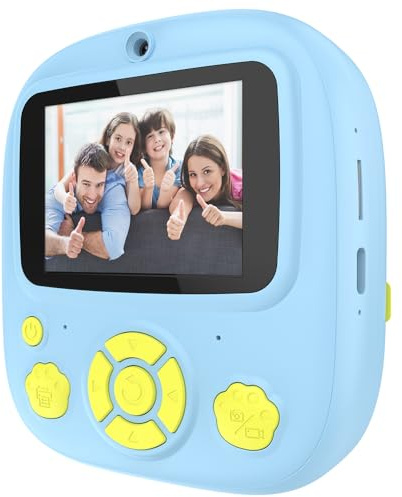 YIWEOG Fotocamera per bambini Stampante termica istantanea Schermo da 2,4 pollici Fotocamera digitale Supporto Timer Ripresa 1080P/720P Registrazione video Stampa termica senza inchiostro con 3