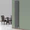 Lux Heat Anthracite Grey Oval Vertical Single Panel Designer Radiator 1800mm (H) x 300mm (W)