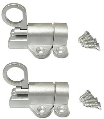 Secure & Easy - to - Use Aluminium Alloy Automatic Door Latch for Loft Hatch, with Sprung Ceiling Lock Catch Tool (Silver)