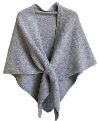 Bagkeak Women's Wool Shawl Wraps Knitted Casual Soft Scarf Pashmina Shoulder Cover-ups 2025 Fall Winter Cardigan Wrap