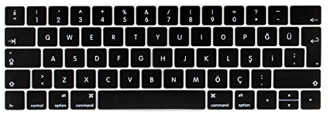 Batianda Türkisch/Türk Tastatur Silikon Schutz Abdeckung für 2016 MacBook Pro 13 15 Zoll mit Touch Bar(Modell:A1706/A1707)