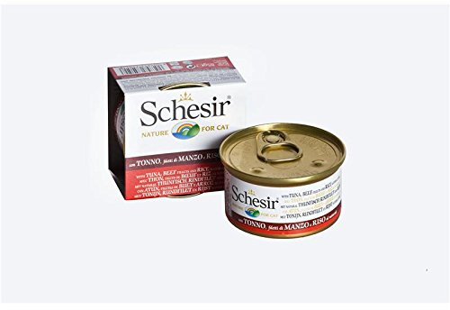 Schesir Natural Thunfisch & Rind mit Reis | 24x 85g Katzenfutter