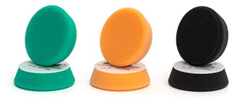 APS Pro 6X konische Polierschwämme Polierpads in 3 Härtegraden passend für Micropolierer Proxxon WPE, WPA, Rupes iBrid (6 Zoom Pads Ø50)