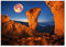 XXL Poster 100 x 70cm (F-238) magische Berglandschaften, Gebirge im Mondlicht Wüstenlandschaft (Lieferung gerollt!)
