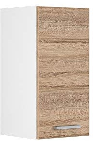 Vicco Hängeschrank R-Line, hängender Küchenschrank, Sonoma/Weiß, 30 cm