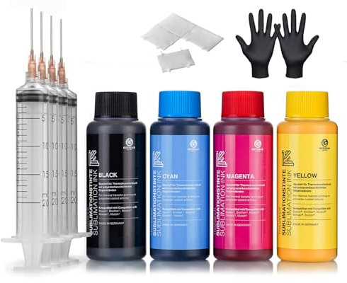 Octopus 4x 250 ml Encre de sublimation compatible pour Epson, Brother, Roland, Mimaki, Mutoh, CMYK
