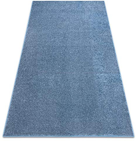 rugsx Einfarbiger empfindlich Teppich Santa FE für Zimmer, Wohnzimmer, Schlafzimmer, Teppichboden Auslegware, blau, Verschiedene Größen, 300x350 cm
