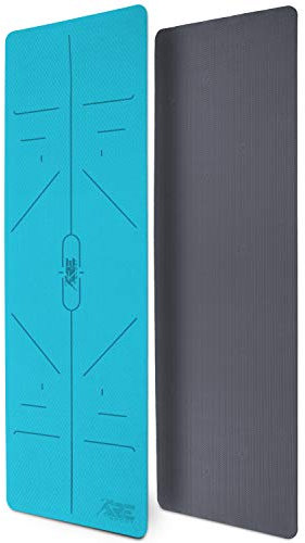 RE:SPORT Yogamatte Phthalatfrei | Gymnastikmatte rutschfest | Fitnessmatte schadstofffrei | Trainingsmatte mit Tragegurt 183 x 61 x 0,6 cm