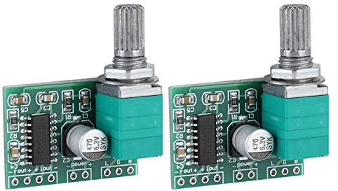 Audio Amplifier Module, 2 Pcs DC 5V Power Amplifier Board, Dual-Channel PAM8403 Stereo Amplifier Board Module with Potentionmeter