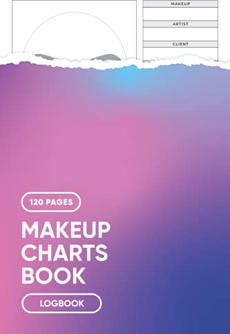 Makeup Charts Book: Blank Makeup Face Chart Worksheets for Makeup Lovers to Organize and Plan their Designs, Face with Opened Eyes Sheet - Perfect for ... Students & Makeup Artists - 6” x 9” 120 Pages