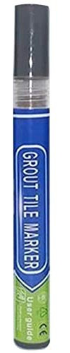 Gusengo Stylo pour Joints De Carrelage - Marqueur Carralage Salle Bain Et Cuisine, Réparation Bain, Porche, Terrasse, Séchage Rapide, Gris Foncé