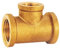 T-Stück mit 1 Zoll Innengewinde Mittelabgang mit 3/4 Zoll reduzierend - 1 x 3/4 x 1 IG Reduzierung Reduktion Gewinde Schraub Fitting aus Messing