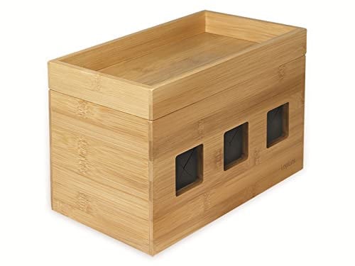 LogiLink KAB0076 - Kabelbox mittel (255x140x165 mm), Bambus