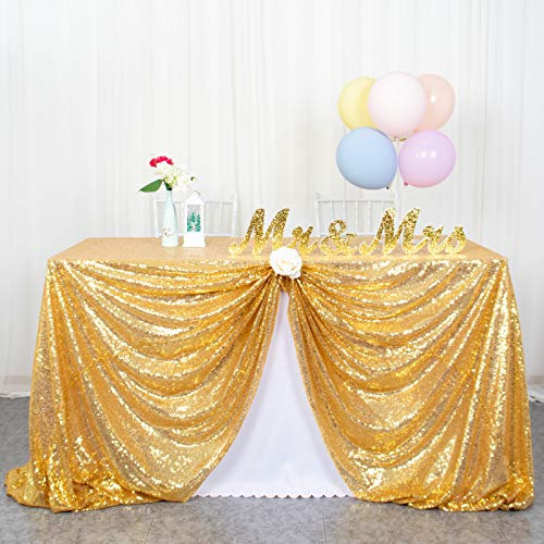 ShinyBeauty Schimmernde Gold-Tischdecke, Quadrat Pailletten, 180 x 180 cm, Gold-Tischdecke für Hochzeit, Party, Bankett, Kuchen, Erntedankfest Tischdecken