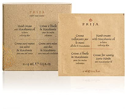 Prija Handcreme Sachet Geschenkpackung mit Macadamiaöl 10 x 4ml