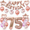 Luftballons 75.geburtstag deko frau rosegold folienballon 75 jahre geburtstag dekoration frau mädchen happy birthday 75 geburtstag deko frauen rosegold geburtstagsdeko 75 geburtstag frauen Deko(75)