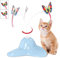 Pawsayes Katzenspielzeug Schmetterling für Indoor-Katzen, automatisches Spielzeug mit 360 Grad drehbarem Schmetterling für Katzen, Übungsfänger, Jagd, Jagd (Hellblau)