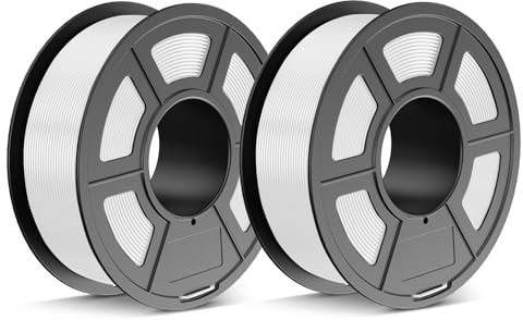 JAYO PETG Filament 1.75mm Weiß 2.2KG, PETG Starke Zähigkeit 3D Drucker Filament, Maßgenauigkeit +/- 0.02 mm, 2.2kg Spule für die meisten FDM 3D Drucker