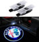 Duleutgnu Set of 2 Entry Lighting Car Door Logo Projection Welcome Ghost Shadow Decorative Lights 3D Emblem Lamp Glass Lens for Alfa Romeo No Fading