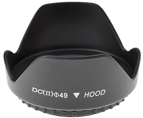 CABLEPELADO Paraluce per obiettivo 49 mm | Cappuccio obiettivo 49 mm | Paraluce tulipano | Compatibile con Canon, Nikon, ecc | Adatto per 49 mm