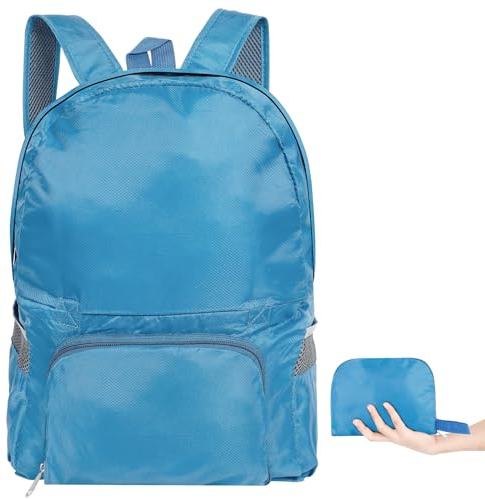 AiQInu Faltbarer Rucksack Ultra Leicht, Wasserdichter Wanderrucksack Unisex Tagesrucksack Outdoor für Sport Klettern Camping Reisen Radfahren