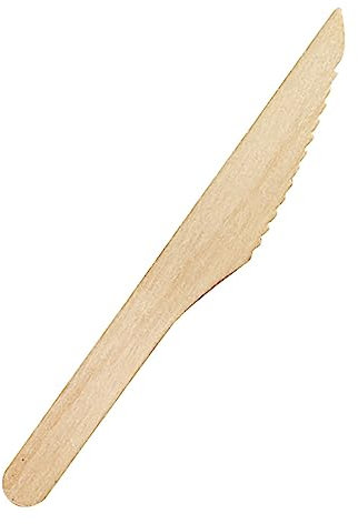 Générique Genérico 1000 Cuchillos desechables de madera 165 mm biodegradables