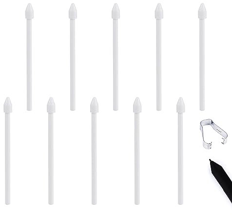 10pcs Pen Nibs Replacement for Samsung Galaxy Tab S6, S Pen Nibs Stylus Pen Tips Replacement with Install Tool Compatible with Samsung Galaxy Tab S7 & S7 Plus S8 & S8 Plus (White)