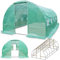 BB Loisir Serre Tunnel de Jardin 3x4m en Aluminium Stable Serre avec ancrage au Sol Portes et fenêtres enroulables pour Jardin