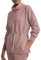 FUPHINE Damen Rollkragen-Sweatshirt, übergroß, langärmelig, Seitenschlitz, weicher Kapuzenpullover mit Kordelzug an der Taille, Beige, S