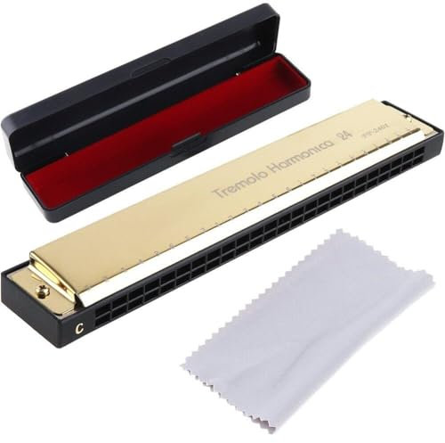 24 Löcher Harmonica Schlüssel Von C Tremolo Mund Mundonica Gehäuse Und Reinigung Von Stoffmusikinstrument Für Anfänger