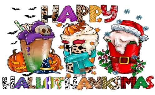 Fiorky 5D DIY Full Round Drill Halloween Ice Cream Cup Decor 70x40cm