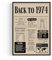 Geschenk zum 51 Geburtstag Mann und Frau – Geburtstagsgeschenk für Männer – Back in 1974 Poster im Design Zeitung aus 1974 – Super Geschenke für Männer und Geschenke für Frauen zum 51. Geburtstag