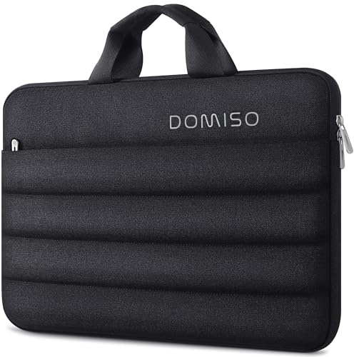 DOMISO 15.6 inch Laptop Sleeve Waterproof Carrying Handbag Laptop Briefcase Compatible with MacBook Air/MacBook Pro/Dell Precision/MateBook/HP ZBook/15 Surface Laptop/Lenovo,Black