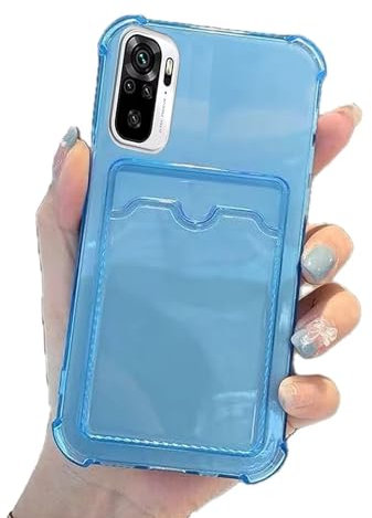 Miagon Custodia Portafoglio per Xiaomi Redmi Note 10 PRO,Cover con Tasche Porta Carte Silicon TPU Trasparente Slim Clear Soft Slot per Schede Bumper Antiurto Case