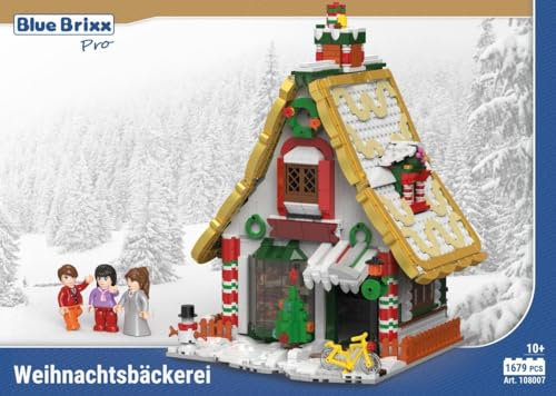 BlueBrixx Pro Weihnachtsbäckerei – Klemmbaustein-Set bestehend aus 1679 Bauelementen – Artikel-Nr. 108007 – Kompatibel mit Klemmbausteinen Anderer Hersteller
