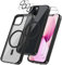 Czyoa für iPhone 13 Hülle, TPU Schutzhülle mit Magnetsicher mit 2 Stücke Schutzfolie + 2 Kameraschutz Displayschutzfolie für iPhone 13 6.1 - Schwarz