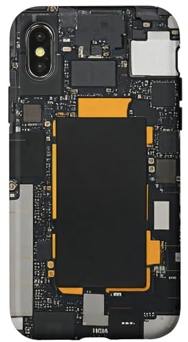Classic Motherboard Design with Electronic Circuits Case for iPhone X/XS