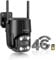 SV3C 4G LTE PTZ Überwachungskamera Aussen mit SIM Karte, Dual Lens 4MP HD Kamera mit Auto-Tracking, Farbe/IR Nachtsicht, Bewegungserkennung und -benachrichtigung, 2-Wege Audio, SD-Karten Aufzeichnung