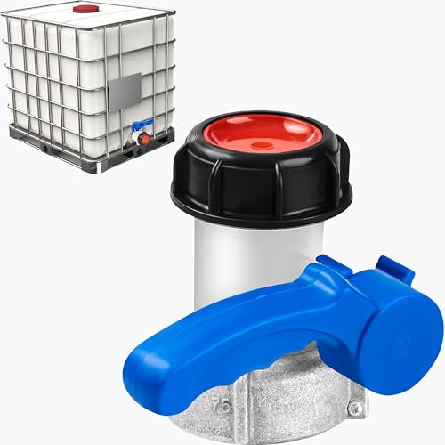 HUFHNWSO Serbatoio Acqua 1000 Litri DN50 (75mm) Adattatore Rubinetto Ibc Rubinetto Di Scarico Tanica Adattatore Serbatoio Tanica Acqua Con Rubinetto