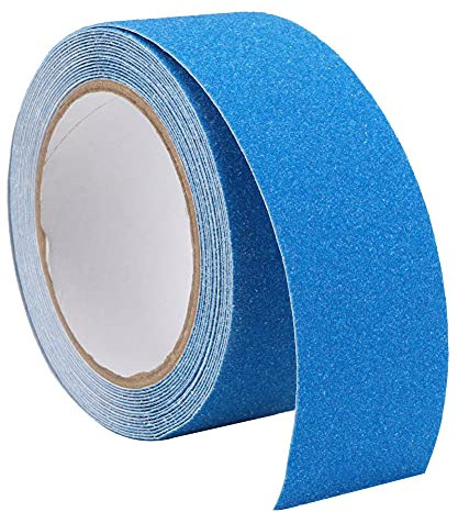 Mavaol Anti-Rutsch-Klebeband, robustes PVC mit Quarzsand, einfache Anwendung, langlebig, für Treppen, Böden, Pools, Badezimmer, Büros, Wohnungen, Schulen (Blue)