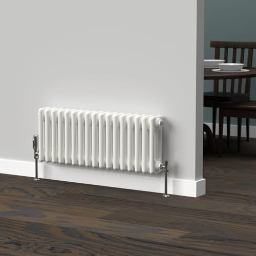 Lux Heat White Horizontal 3 Column Traditional Radiator 300mm (H) x 785mm (W)