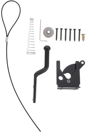 HOMSFOU 1 Set Metall Tür Riegel Zaun Tür Latch Schwarz Holz Zaun Tor Latch Carbon Stahl