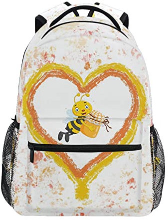 Schulrucksack, Happy Bees Honigtopf Leichter Kinder Rucksack Verschleißfest Kinderrucksack Für Kinderzimmer Sport Vorschule 29X40Cm